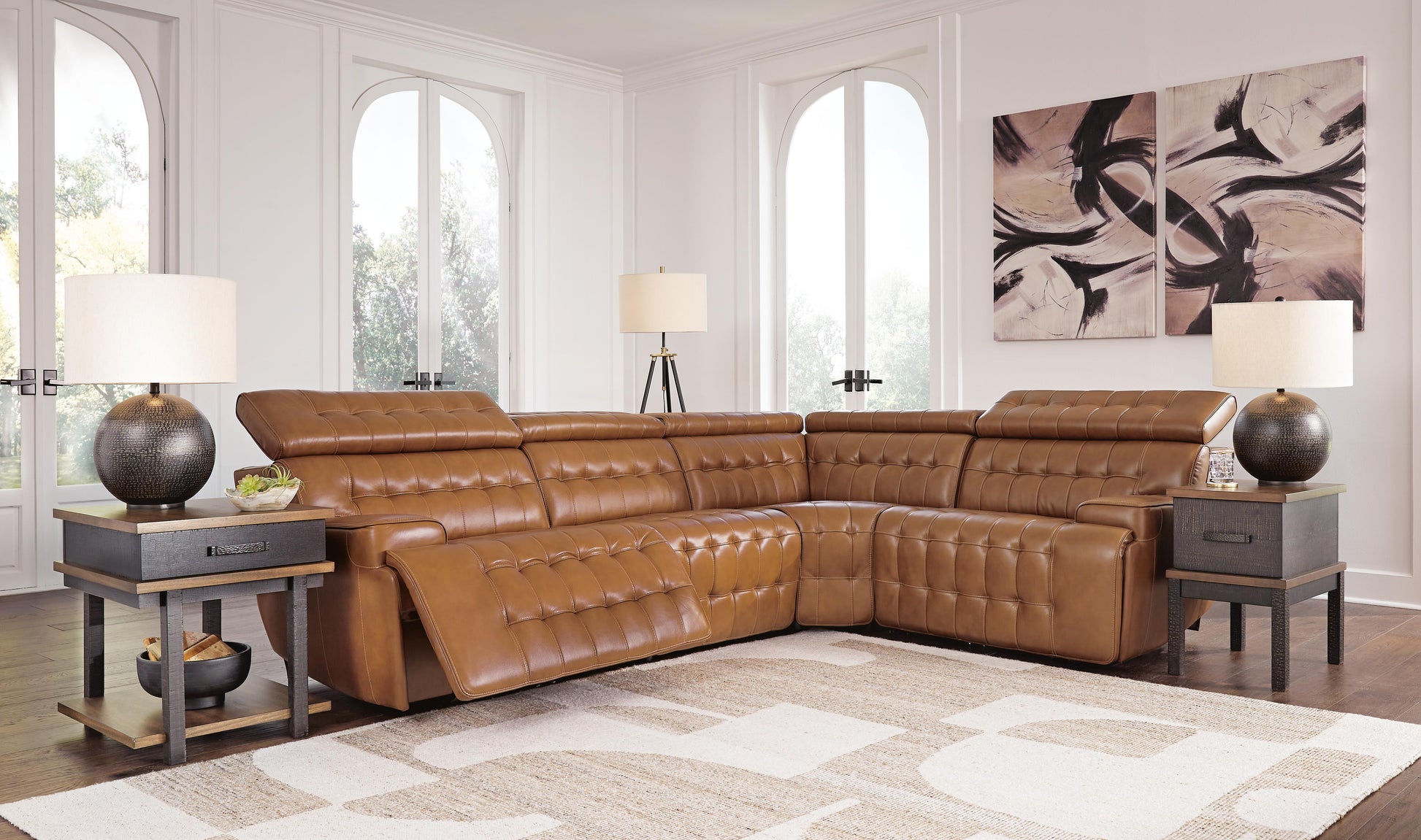 Ocala Furniture Outlet - Ashley Furniture - Temmpton Sectional - 4-Piece Reclining Sectional / Chocolate - U92708S6