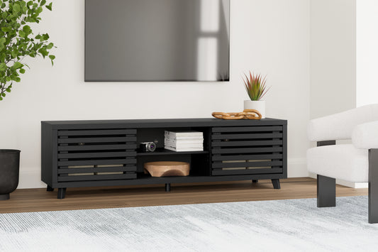 Ocala Furniture Outlet - Ashley Furniture - Danziar TV Stand - 72" / Black - W1013-68