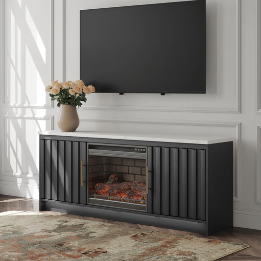 Ocala Furniture Outlet - Ashley Furniture - Cadmori 63" TV Stand with Electric Fireplace - 63" TV Stand with Electric Fireplace - W2616W2
