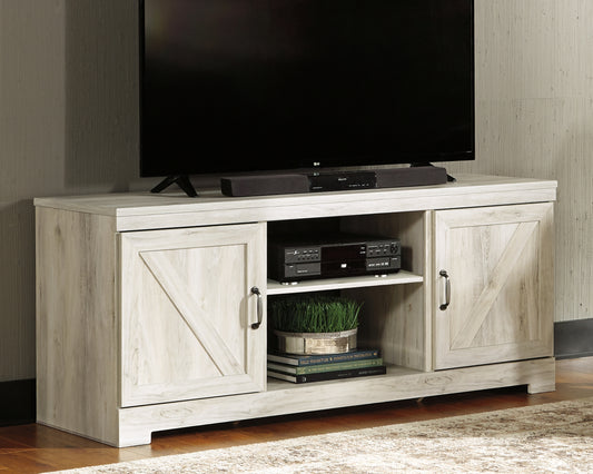 Ocala Furniture Outlet - Ashley Furniture - Bellaby TV Stand - 63" / Whitewash - W331-68