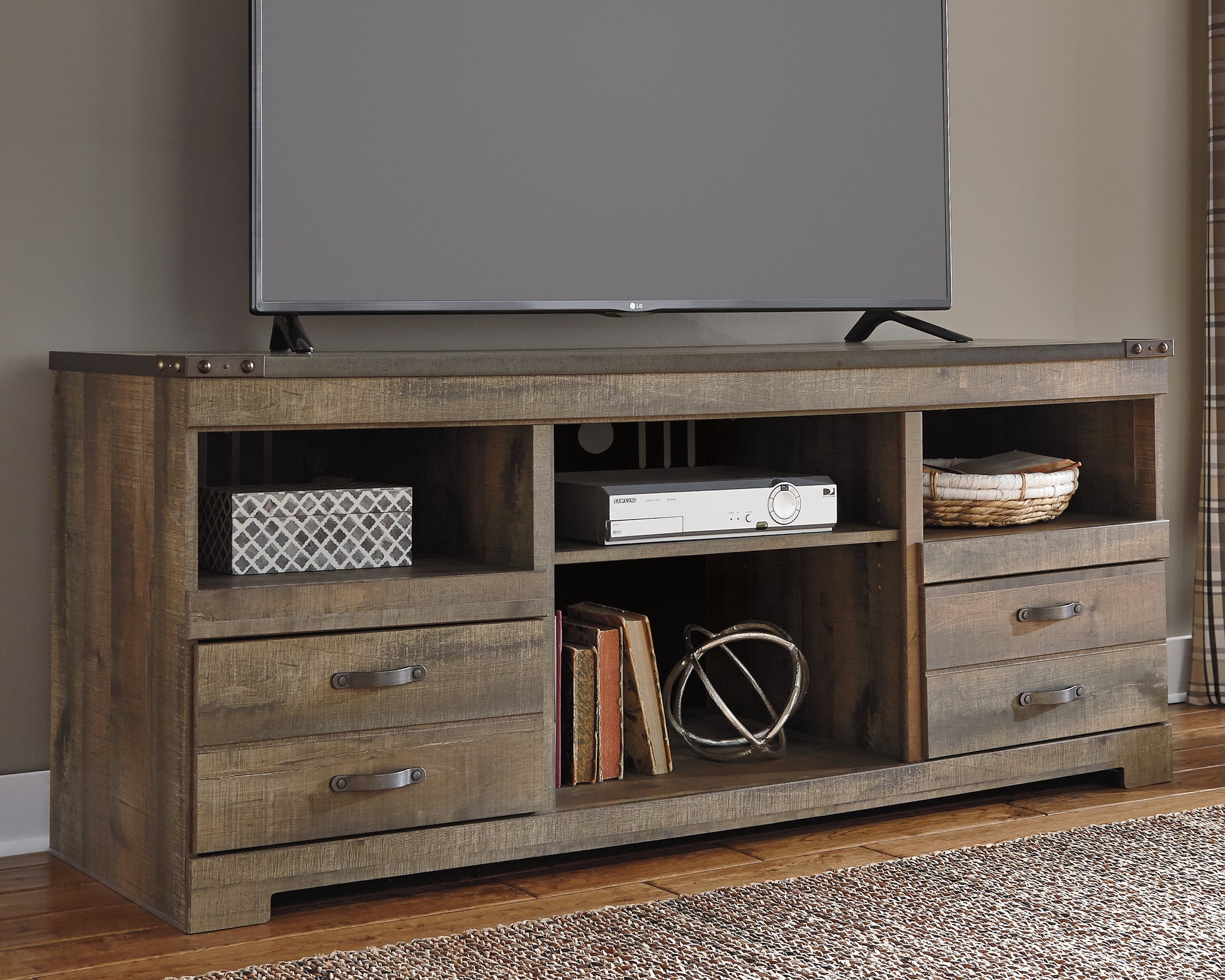 Ocala Furniture Outlet - Ashley Furniture - Trinell TV Stand - 63" / Brown - W446-68