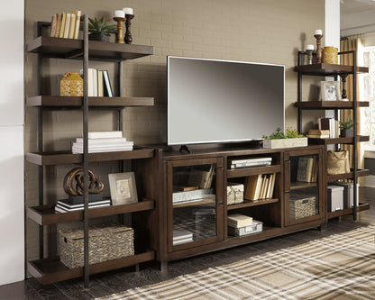 Ocala Furniture Outlet - Ashley Furniture - Starmore Entertainment Center - 3-Piece Entertainment Center / Brown/Gunmetal - W633W1