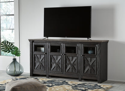 Ocala Furniture Outlet - Ashley Furniture - Tyler Creek 74" TV Stand - 74" / Black/Gray - W736-68