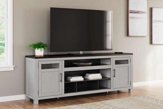 Ocala Furniture Outlet - Ashley Furniture - Darborn 88" TV Stand - 88" / Gray/Brown - W796-68