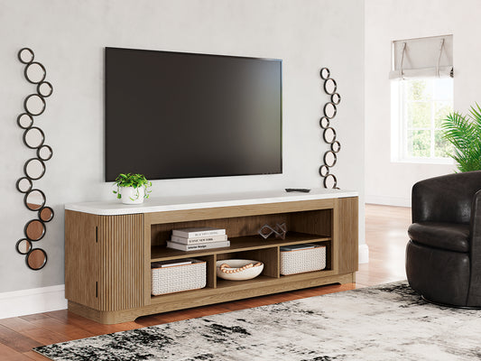 Ocala Furniture Outlet - Ashley Furniture - Camdill 80" TV Stand - 80" / Light Brown - W808-68