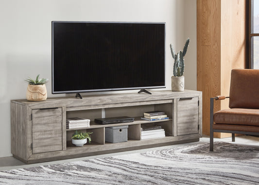 Ocala Furniture Outlet - Ashley Furniture - Naydell 92" TV Stand - 92" / Gray - W996-78